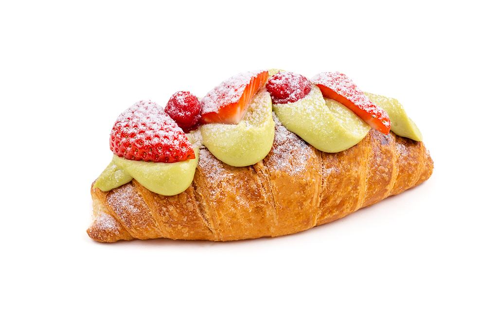 Neu: Matcha-Erdbeercroissant